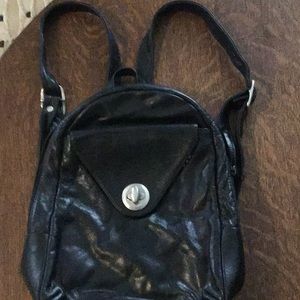 Soft leather backpack bag